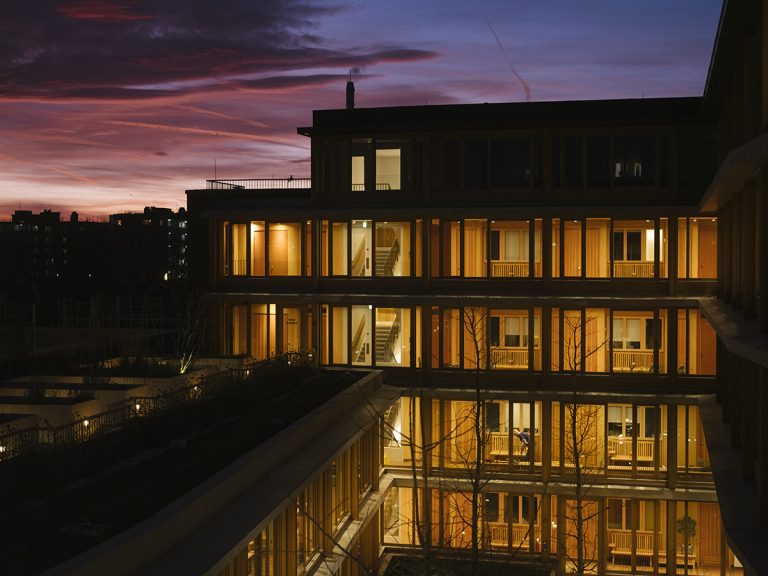 Sunsetting over Appleby Blue with lights on showing interior