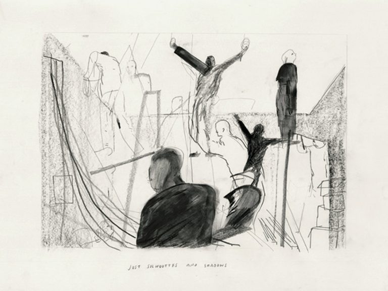 Drawn narrative of the construction of our fit-out for the House of Illustration