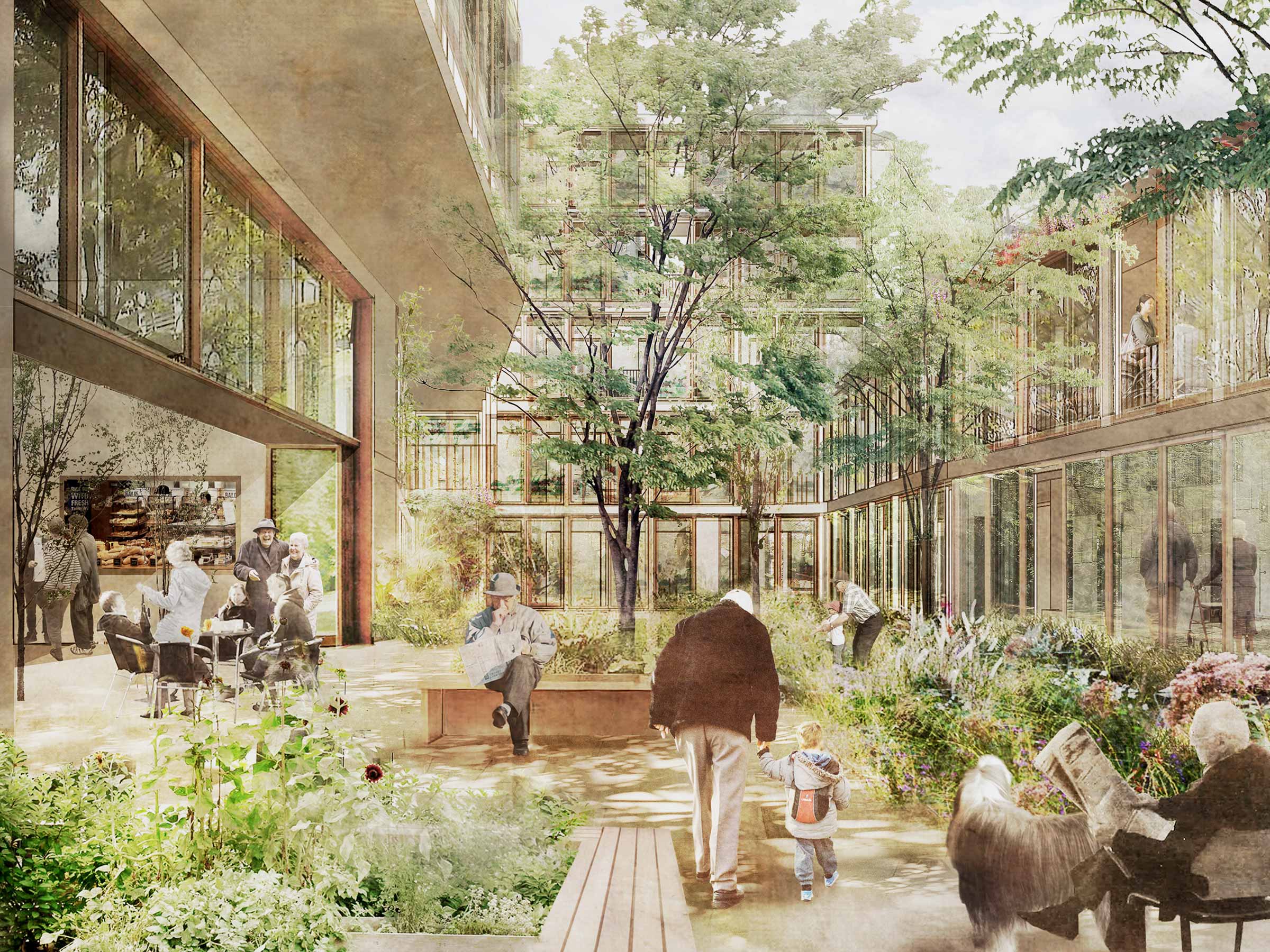 Sketch of a ‘21st Century Almshouse’ for United St. Saviour’s Charity