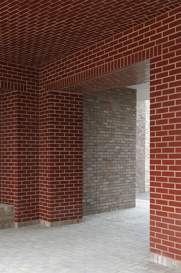 Brickwork at Ryle Yard, Eddington