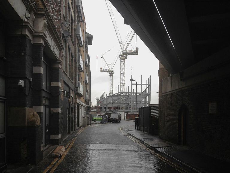 Steel work at Cremer Street