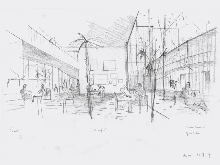 Sketch of Appleby Blue Almshouse