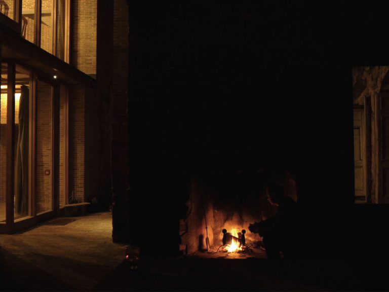 Fire burning at Astley Castle