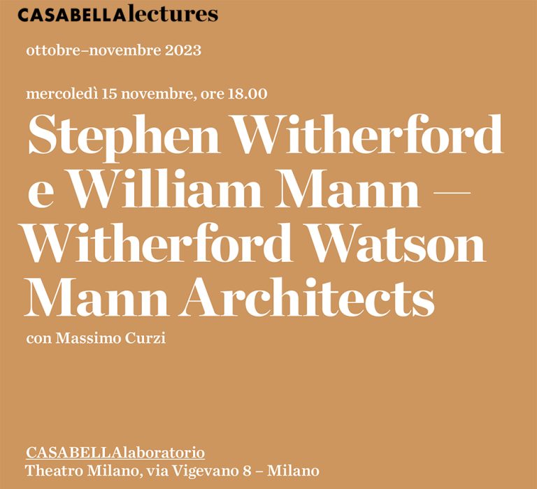 Advert for Casabella Lecture, November 2023