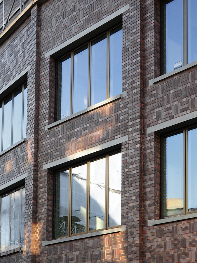 Brickwork pattern outside Cremer Street
