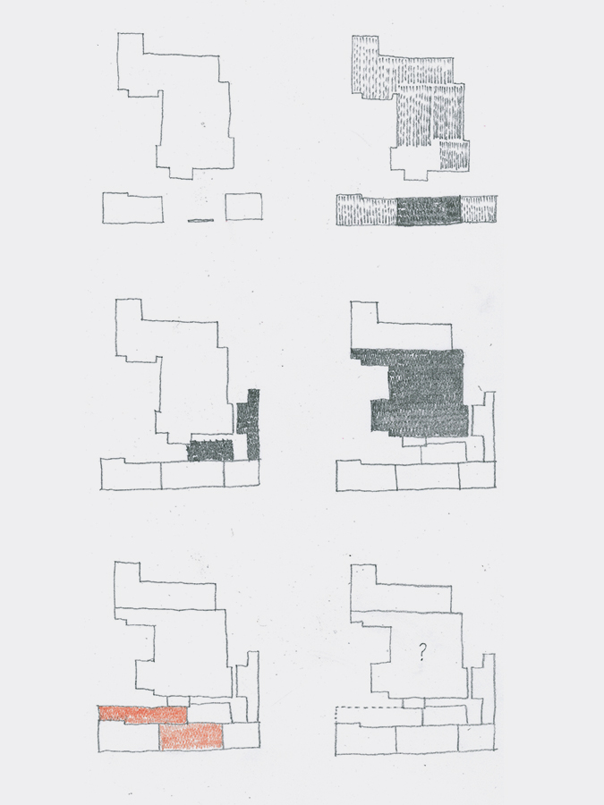 Aerial sketches of incremental change at Jerwood space