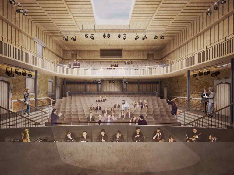 Sketch of Nevill Holt Opera from stage