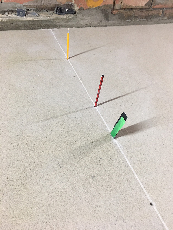 Pencils in floor at Courtauld Institute of Art, Somerset House