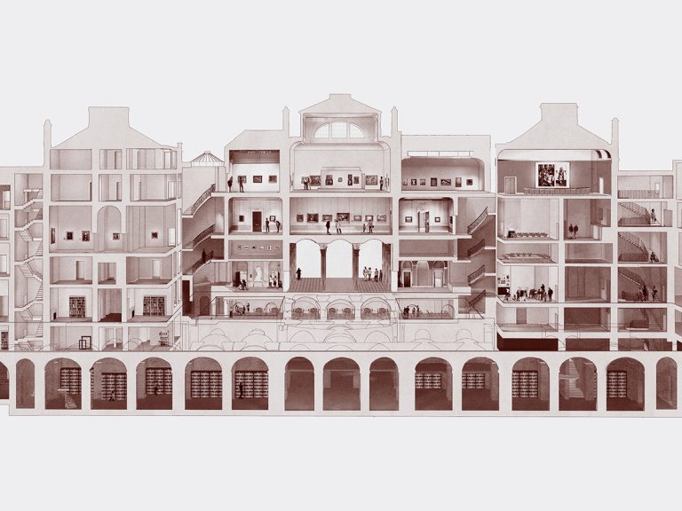 Illustration of Witherford Watson Mann Architects proposals for The Courtauld Institute of Art