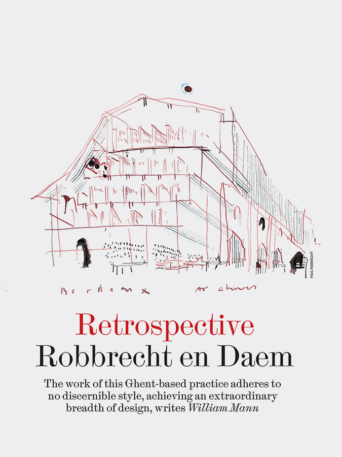 Illustration for Architectural Review essay on our friends and collaborators from Ghent, Robbrecht en Daem Architecten.