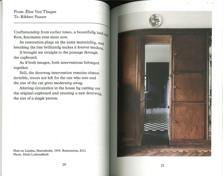 Inside of book to celebrate 20 years of The Flemish Architecture Institute