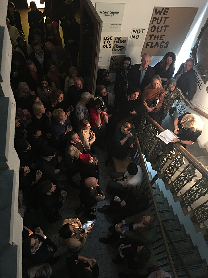 People stood on the staircase at Whitechapel