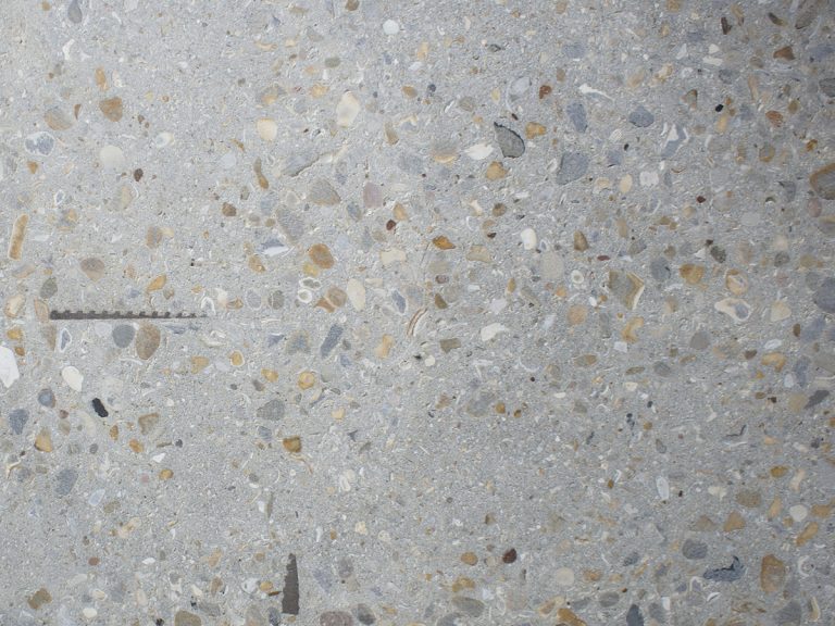 Ground concrete screed at Walthamstow Wetlands