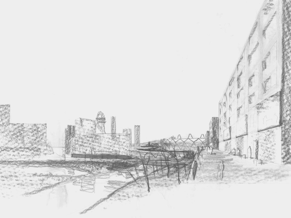 Sketch: high level terrace along the Old River Lea