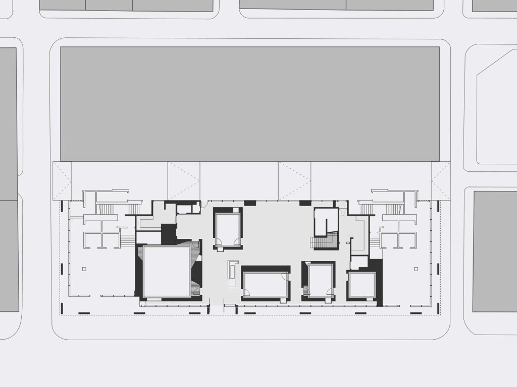 Ground floor plan with suite of meeting rooms
