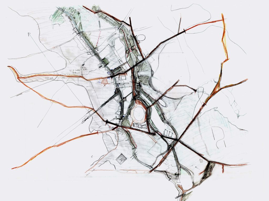 Study of site structure: a three level landscape
