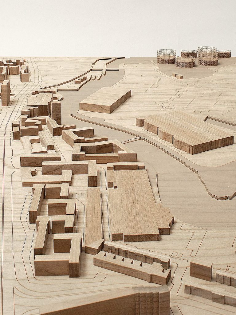 Aerial photo of Ailsa Street model