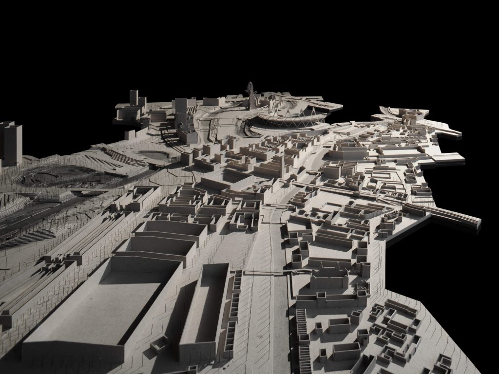 Study model: view from North down the River Lea Navigation