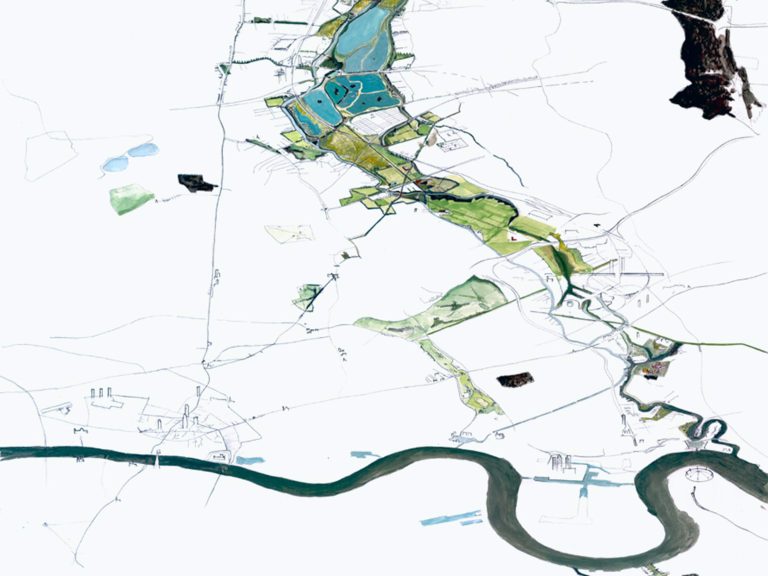 Aerial view of River Lea